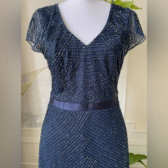 ANTHROPOLOGIE | ADRIANNA PAPPEL BEADED SEQUIN GOWN 💎 - Picture 4 of 11